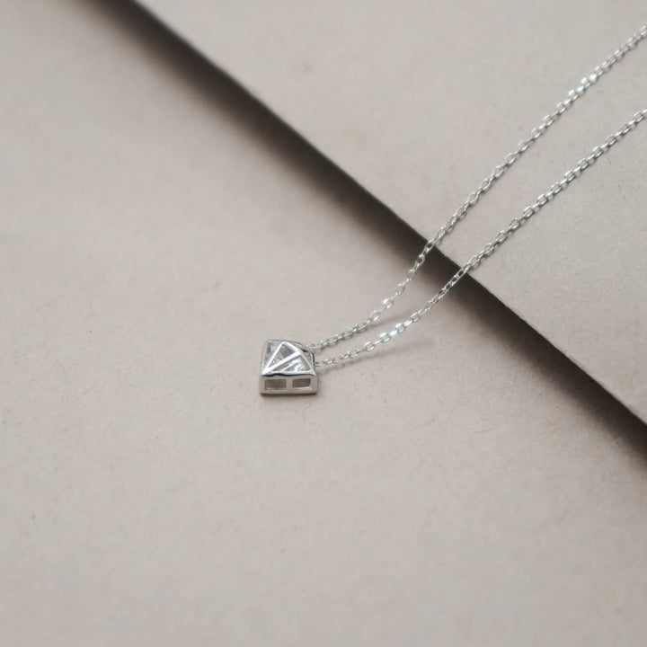 Silver Diamond Silhouette Chain Pendant - tassyasilver.com