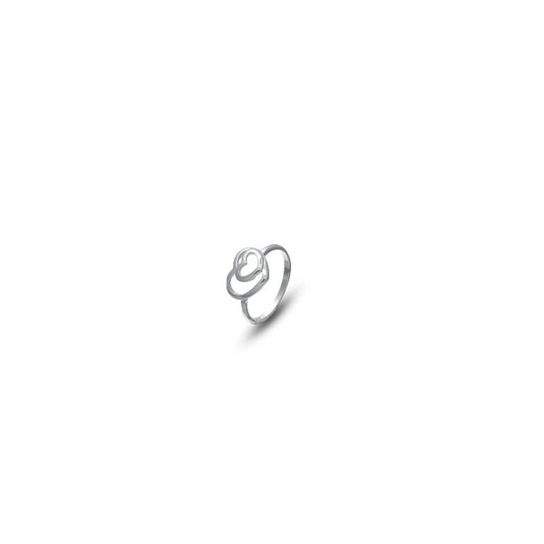 Silver Double Heart Harmony Ring - tassyasilver.com