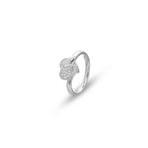 Silver Dove Heart Ring - tassyasilver.com