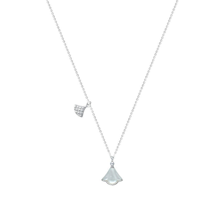 Tassya Silver Dual Drop Chain Pendant for women