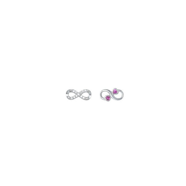Tassya Silver Dual Infinity Studs for women