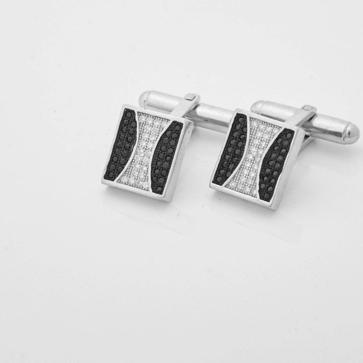 Silver Dual Tone Elegance Cufflinks - tassyasilver.com