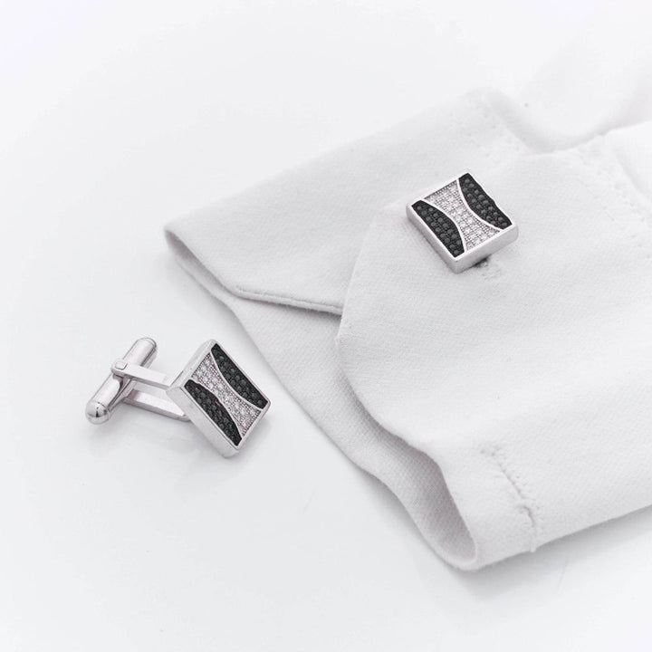 Silver Dual Tone Elegance Cufflinks - tassyasilver.com