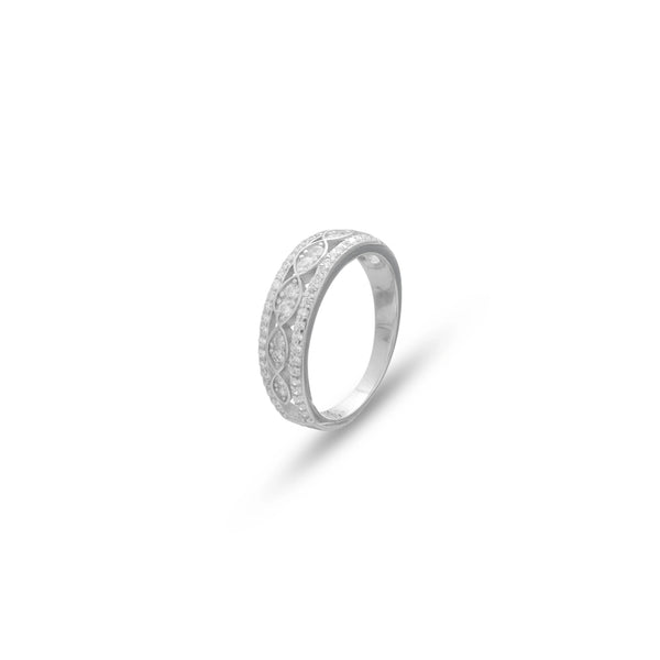 Tassya Silver Eden Loop Ring in 925 sterling silver.