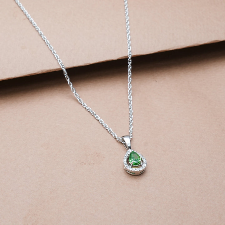 Silver Eden Teardrop Chain Pendant - tassyasilver.com