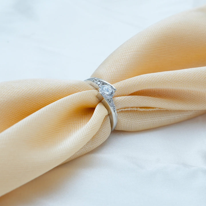Silver Elegant Curve Ring - tassyasilver.com