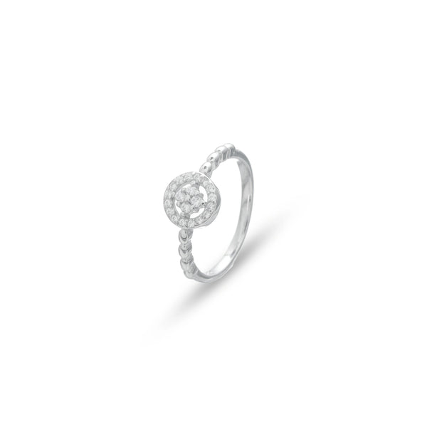 Tassya Silver Elora Dew Ring in 925 sterling silver.