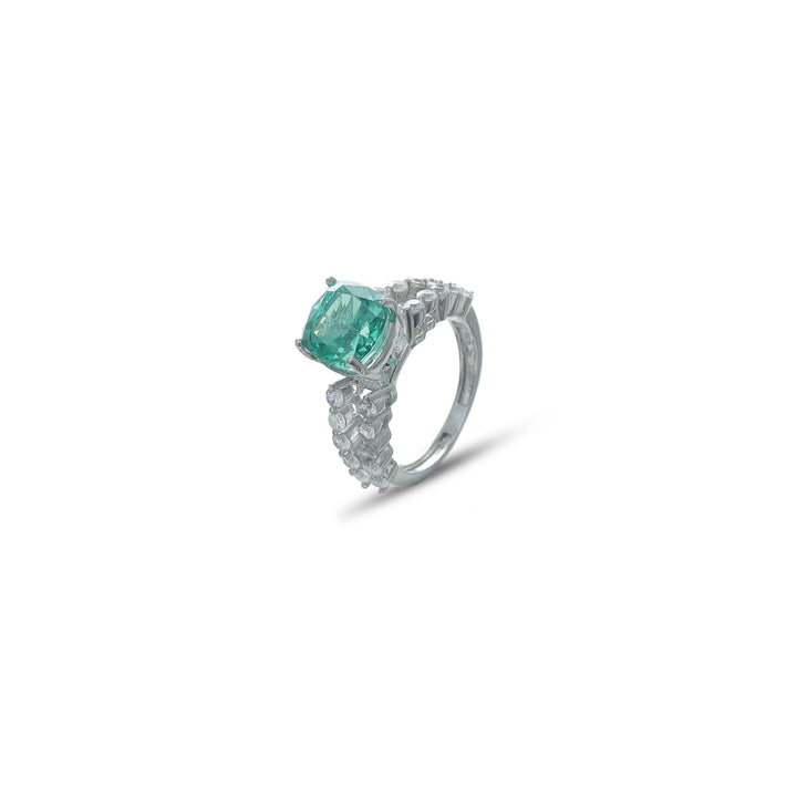 Silver Emerald Spark Ring - tassyasilver.com
