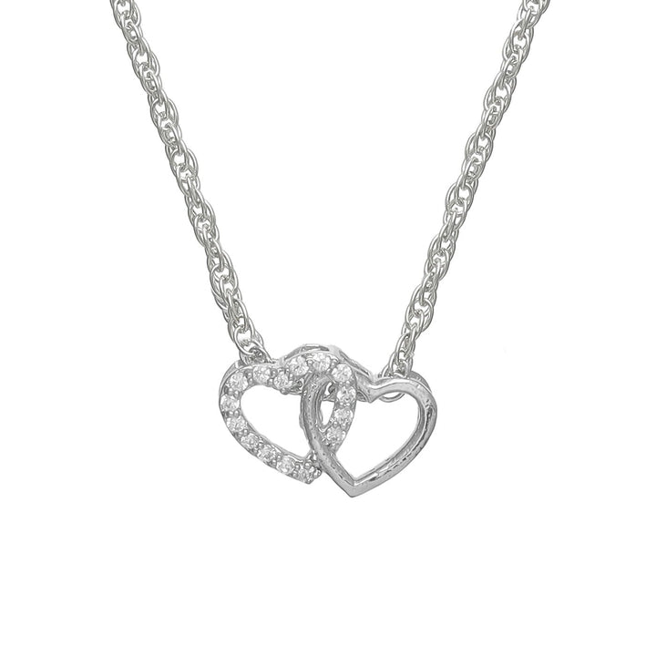 Silver Eternal Hearts Chain Pendant - tassyasilver.com