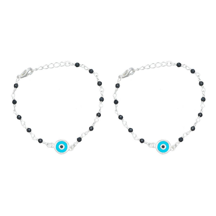 Silver Evil Eye Baby Bracelet - tassyasilver.com