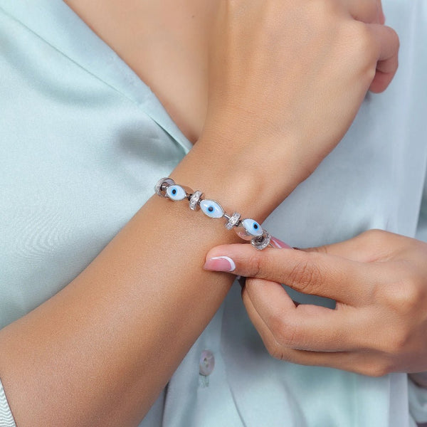 Silver Eye Gleam Kada - tassyasilver.com