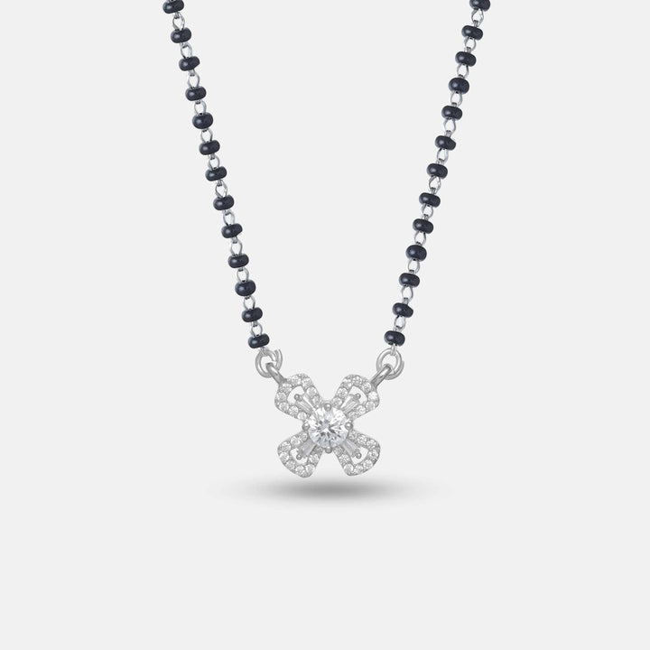 925 silver Floral Spark mangalsutra – Tassya Silver