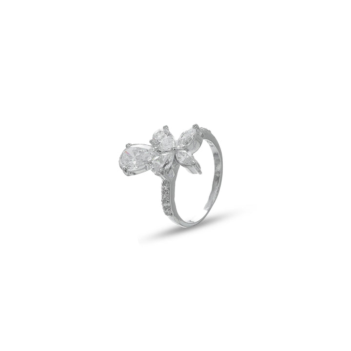 Silver Floral Spark Ring - tassyasilver.com