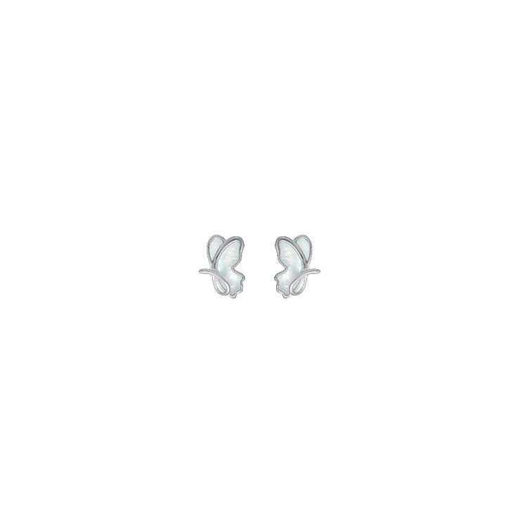 Tassya Silver Flutterby Pearl Studs for women
