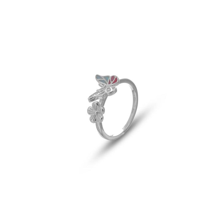 Silver Garden Bloom Butterfly Ring - tassyasilver.com