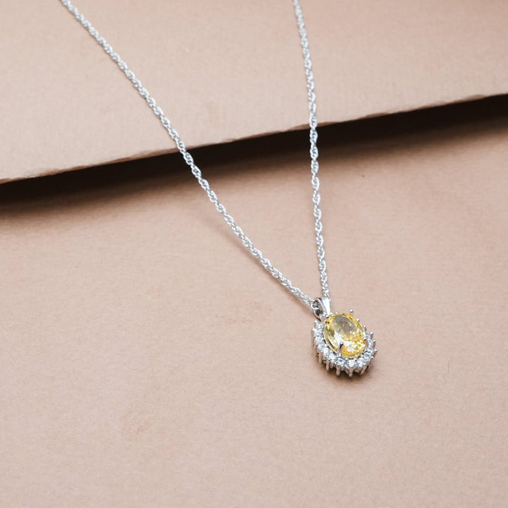 Silver Golden Aura Chain Pendant - tassyasilver.com