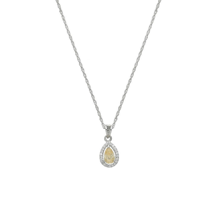 Silver Golden Dewdrop Chain Pendant - tassyasilver.com