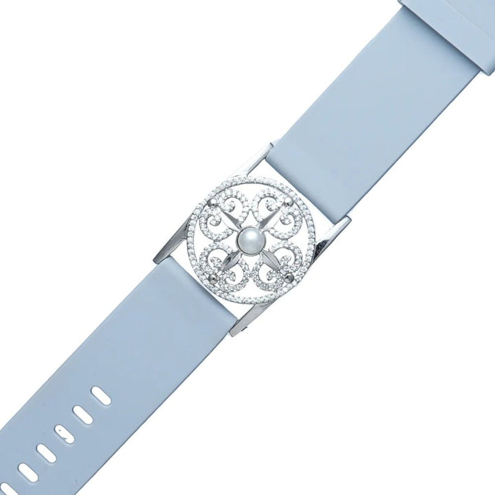 Silver Grey Bloom Pearl Watch - tassyasilver.com