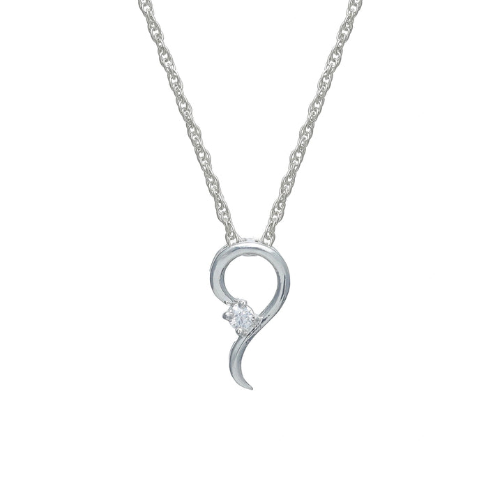 Silver Halo Drop Chain Pendant - tassyasilver.com