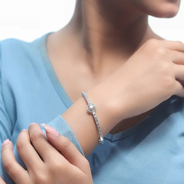Silver Halo of Diamonds Kada - tassyasilver.com