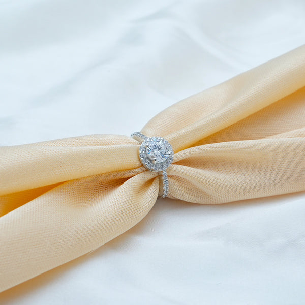 925 Silver Halo Radiance Ring