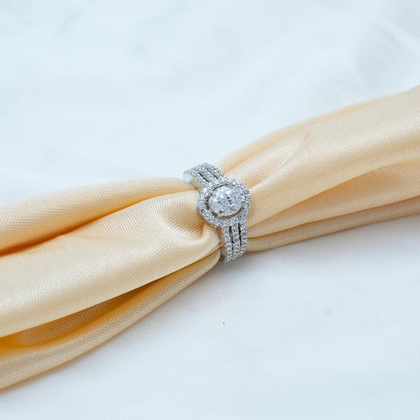 925 Silver Halo Shine Ring