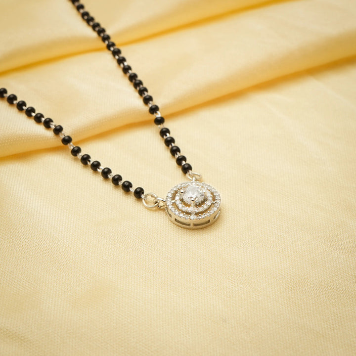 Silver Halo Spark Mangalsutra - tassyasilver.com