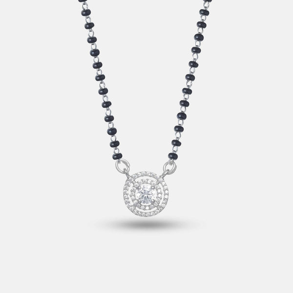 925 silver Halo Spark mangalsutra – Tassya Silver