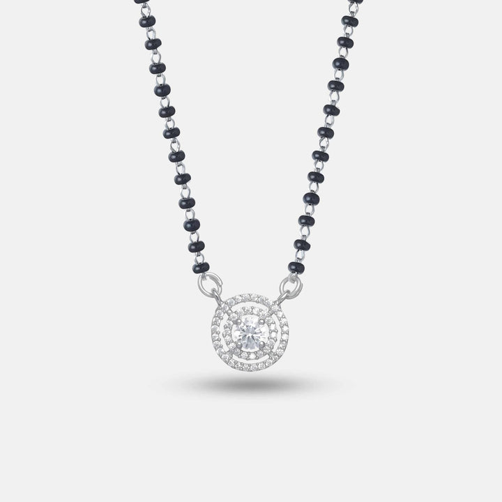 925 silver Halo Spark mangalsutra – Tassya Silver