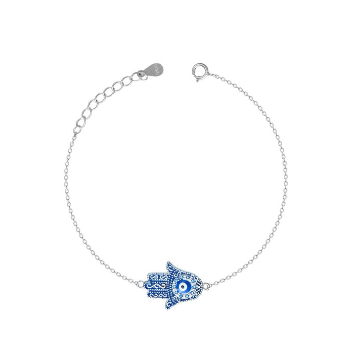 Tassya Silver silver Hamsa Shield bracelet in 925 sterling silver