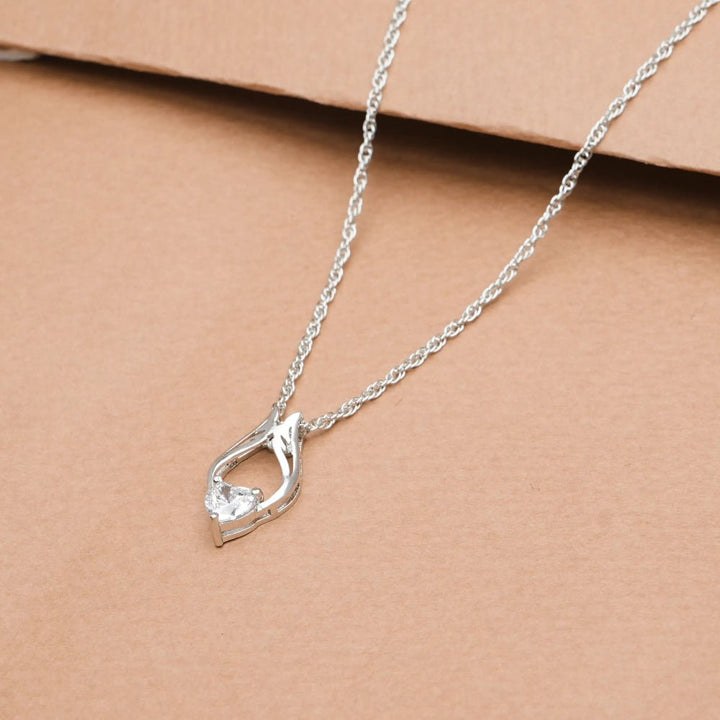 Silver Heart Glow Chain Pendant - tassyasilver.com