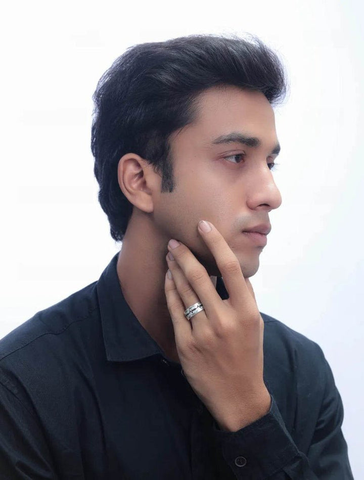 Silver Heartline Band - tassyasilver.com