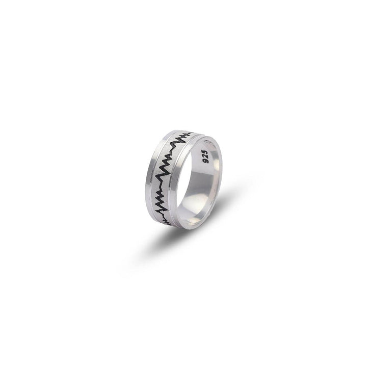 Silver Heartline Band - tassyasilver.com