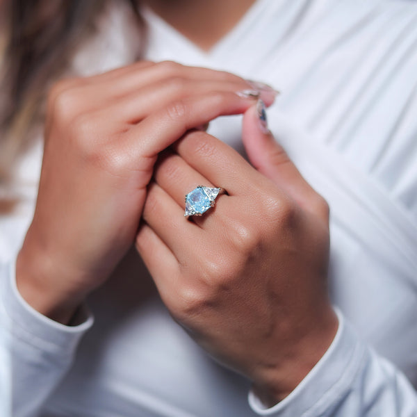 925 Silver Ice Glow Ring