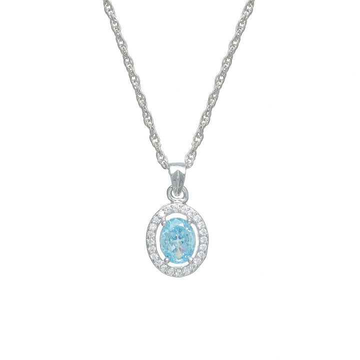 Silver Ice Oval Chain Pendant - tassyasilver.com