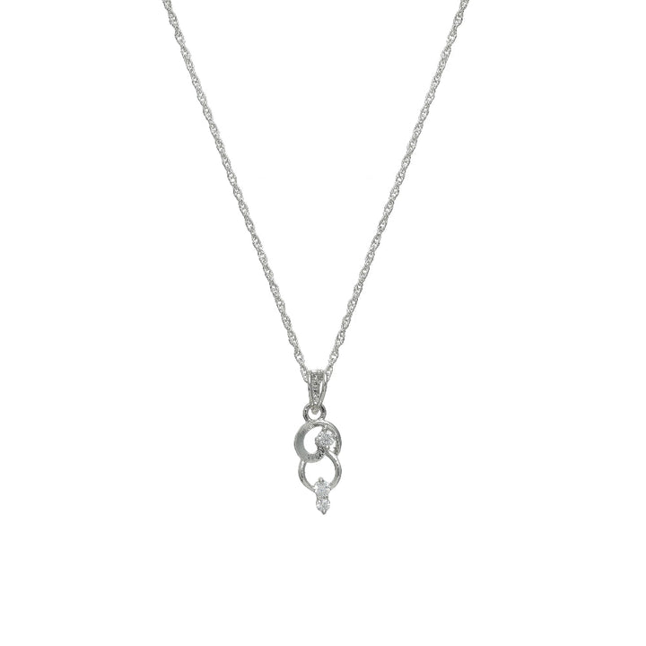 Silver Infinity Drop Chain Pendant - tassyasilver.com