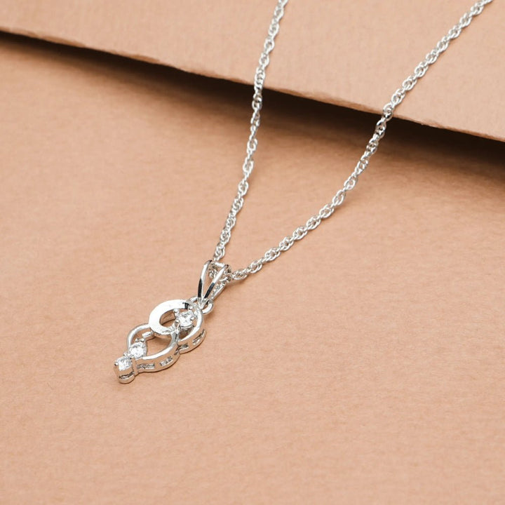 Silver Infinity Drop Chain Pendant - tassyasilver.com