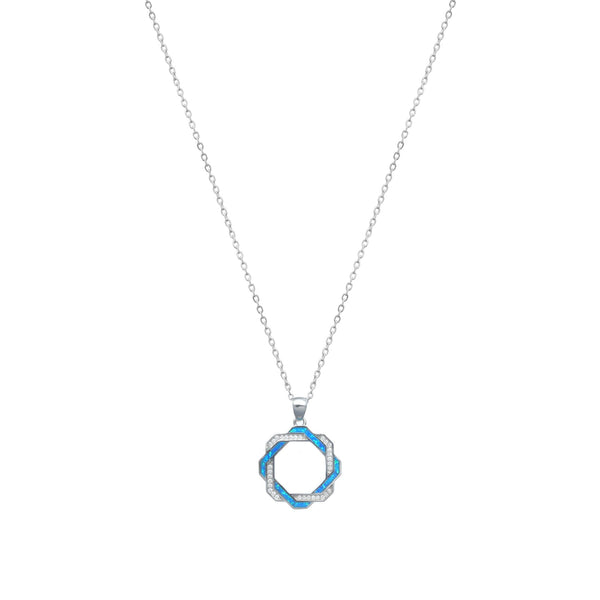 Silver Intertwined Halo Chain Pendant - tassyasilver.com