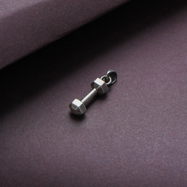 Silver IronWill Dumbbell Pendant - tassyasilver.com