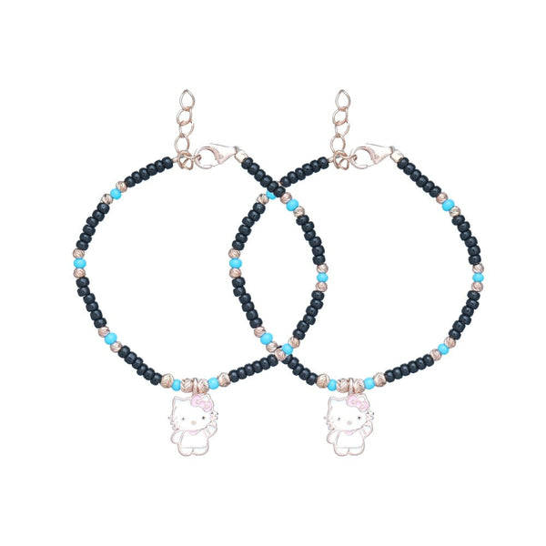 Silver Kitty Charm Baby Bracelet - tassyasilver.com