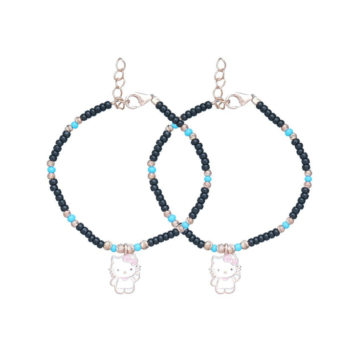 Silver Kitty Charm Baby Bracelet - tassyasilver.com