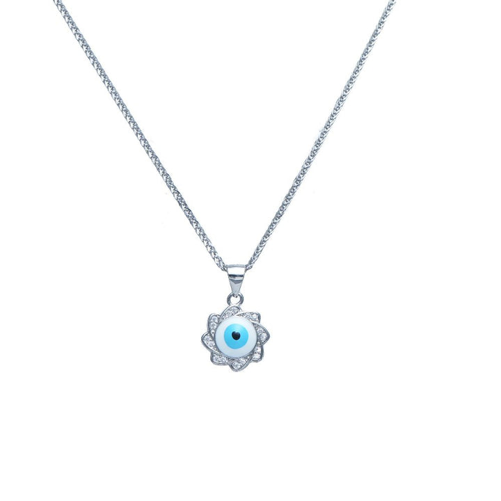 Tassya Silver silver Lotus Eye chain pendant in 925 sterling silver