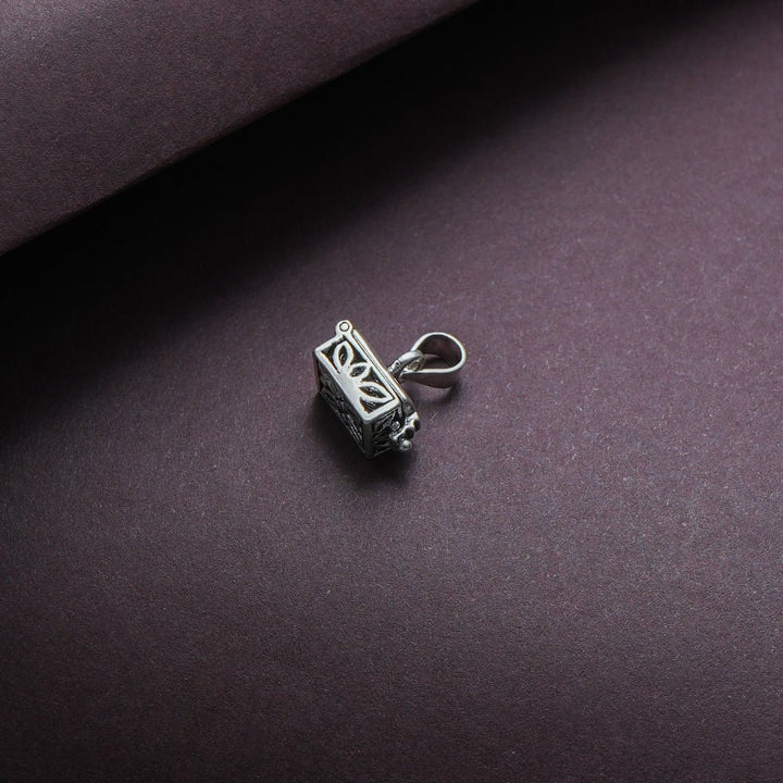 Silver Lotus Scroll Pendant - tassyasilver.com