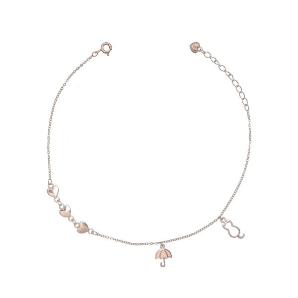 Silver Love and Luck Anklet - tassyasilver.com