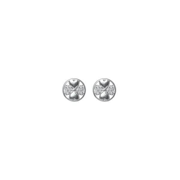 925 Silver Love Interlocking Heart Earrings