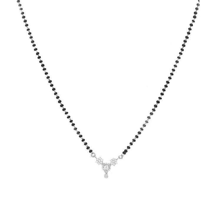 Silver Love's Blossom Mangalsutra - tassyasilver.com