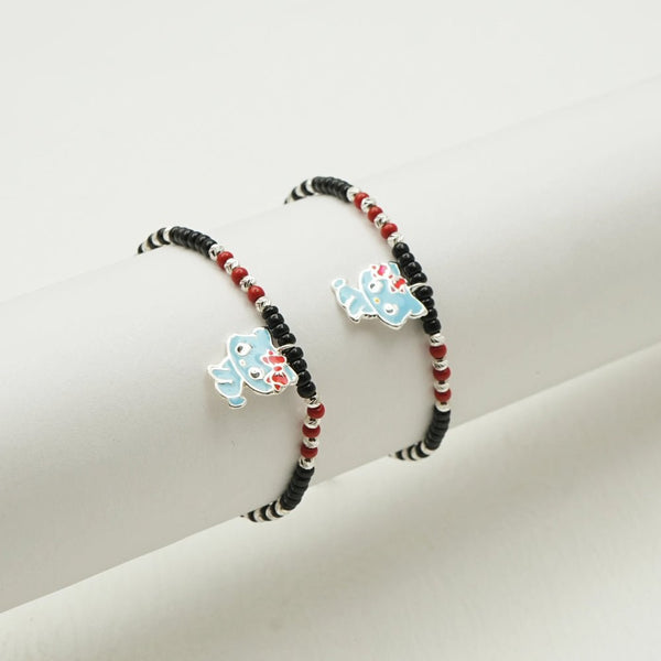 Silver Lucky Cat Baby Bracelet - tassyasilver.com
