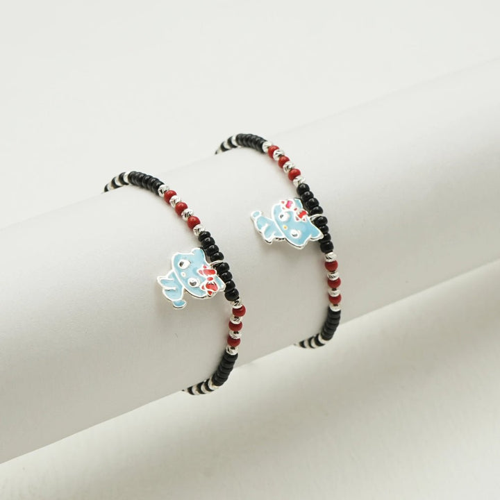 Silver Lucky Cat Baby Bracelet - tassyasilver.com