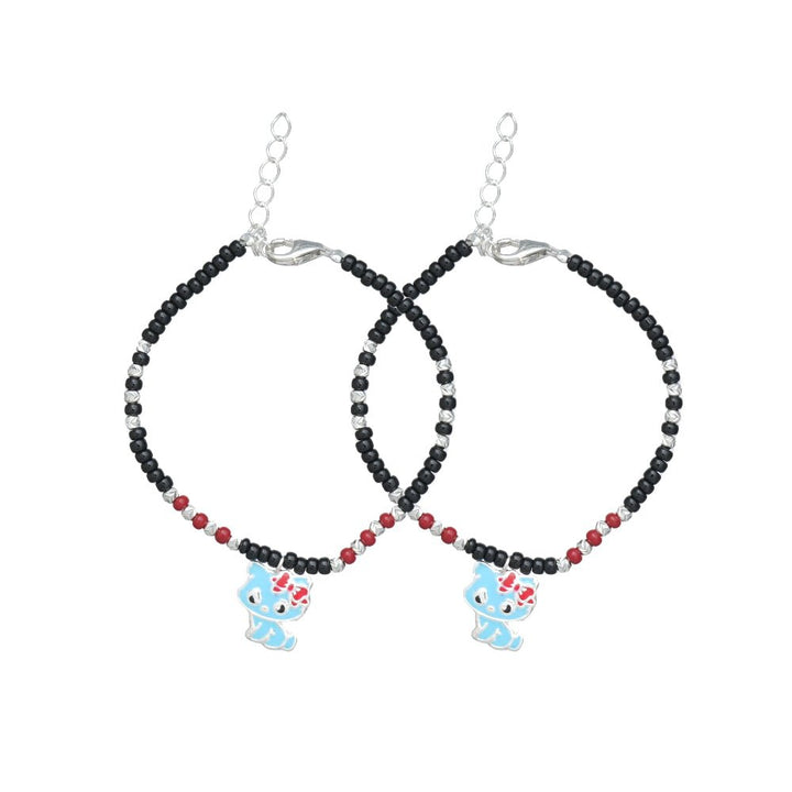 Silver Lucky Cat Baby Bracelet - tassyasilver.com