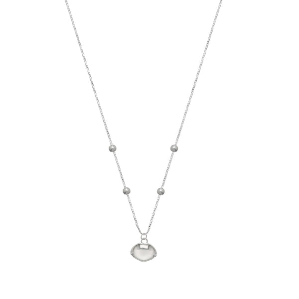 Silver Lunar Glow Chain Pendant - tassyasilver.com